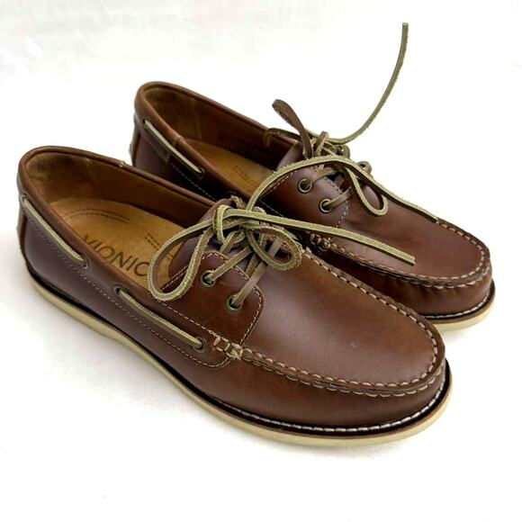 Vionic Lloyd Boat Shoes Oxfords Mens Brown Leather Casual Ortho Comfort sz 7 main image 8